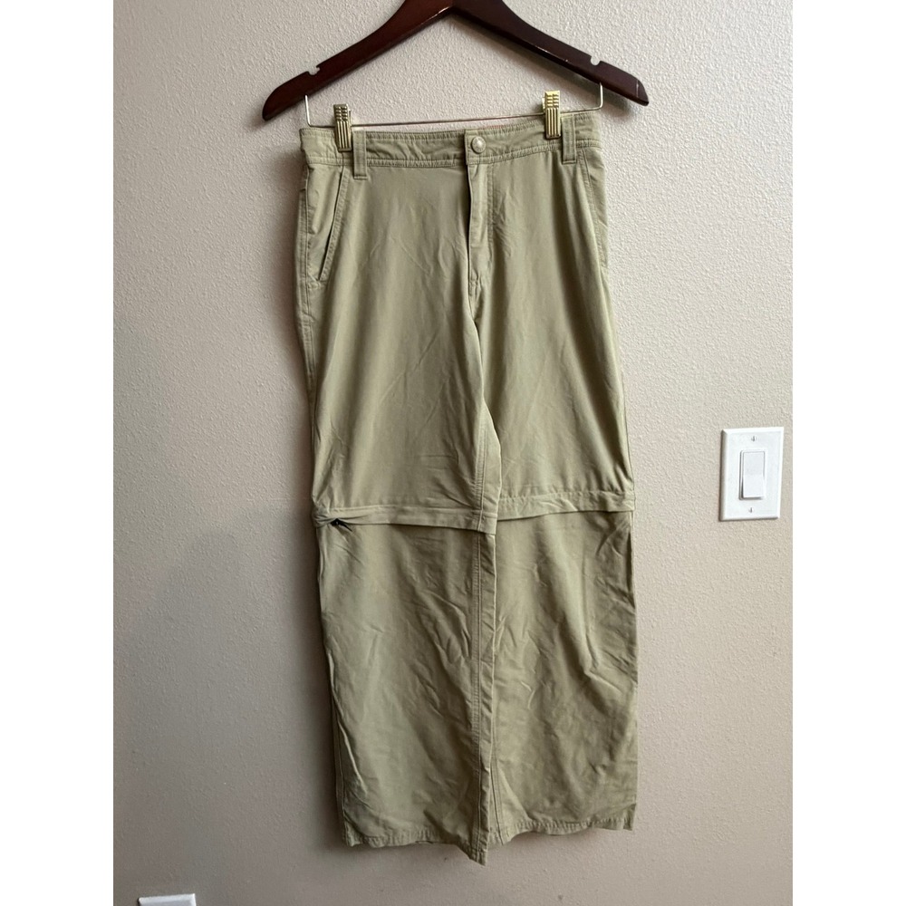 The North Face Convertible Hiking Pants Boys Size L 14/16 Tan Zip Off Hiking